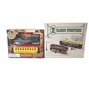 Decor Train Cars Original Boxes Plastic Colllectables Lot Of 4